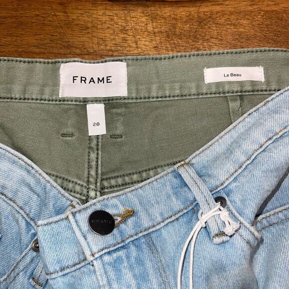 NWT Frame Le Beau Cargo Mix Media Jeans - Picture 5 of 7